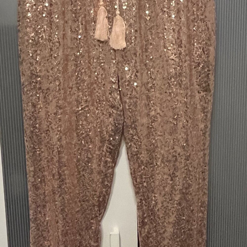 Rose Gold Sequin Pants